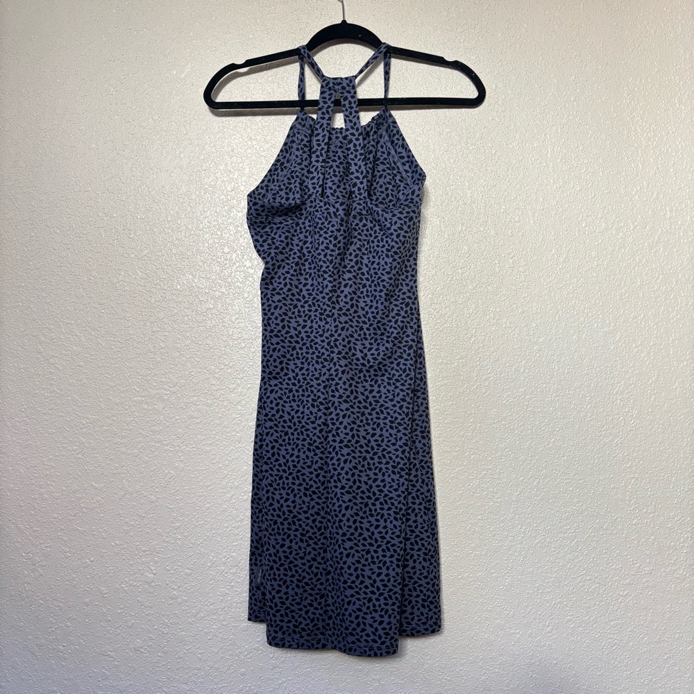 Eddie Bauer Blue & Black Spotted Leopard Print Athletic Dress Small - Picture 7 of 9